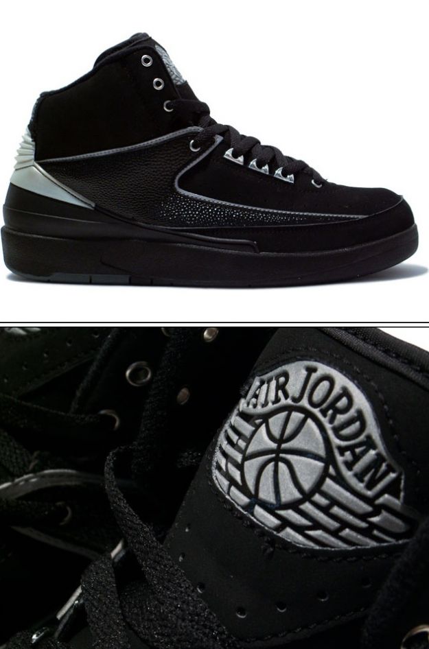 Original Classic Air Jordan 2 Retro Black Chrome Shoes