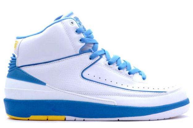 Original Classic Air Jordan 2 Retro Carmello Anthony Melo White University Blue Varisty Maize Shoes