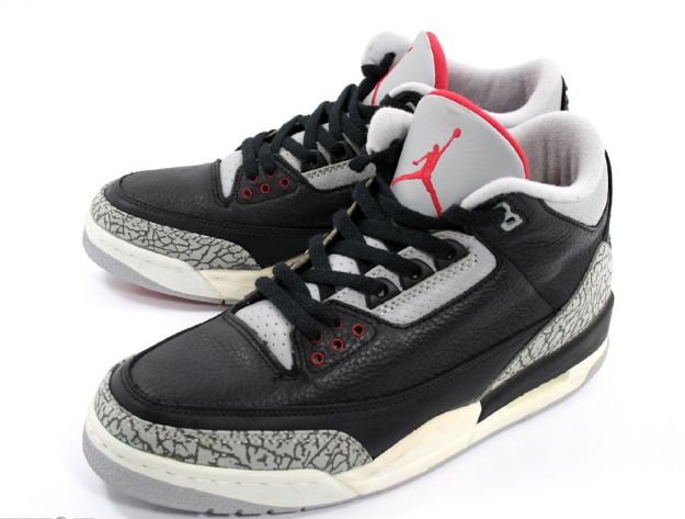 Classic Air Jordan 3 Retro Black Cement Grey Countdown Pack Shoes - Click Image to Close