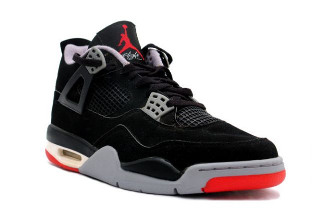 classic air jordan 4 retro 1999 black cement grey shoes - Click Image to Close