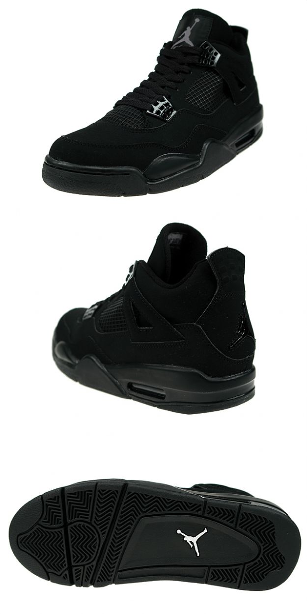 classic air jordan 4 retro black cat light graphite shoes