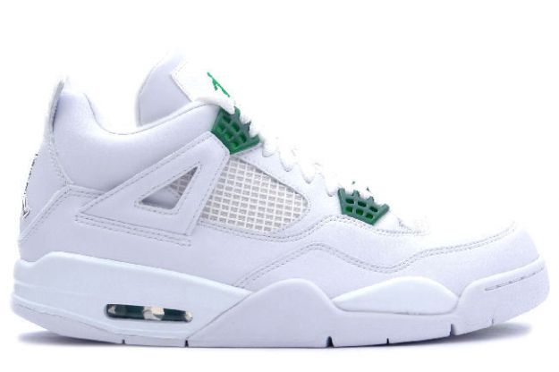 classic air jordan 4 retro white chrome green shoes - Click Image to Close