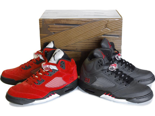 Popular Air Jordan 5 Raging Bull Pack Varsity Red Black Package On Sale