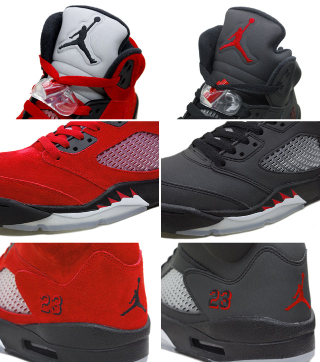 Popular Air Jordan 5 Raging Bull Pack Varsity Red Black Package On Sale - Click Image to Close