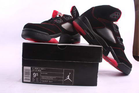 classic original air jordan 5 retro black red fire white shoes for sale online - Click Image to Close