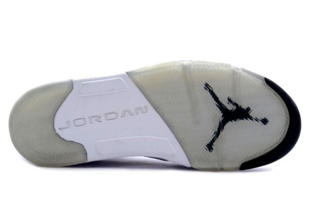 classic original air jordan 5 retro white metallic silver black shoes - Click Image to Close