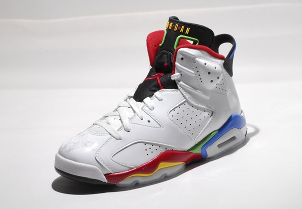 classic air jordan 6 olympics colors white shoes