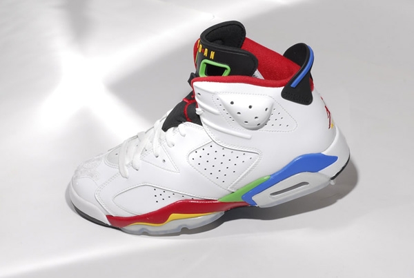 classic air jordan 6 olympics colors white shoes