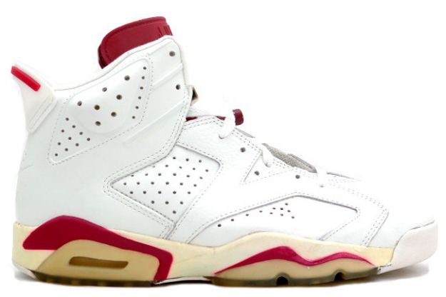 classic air jordan 6 original og off white maroon shoes - Click Image to Close