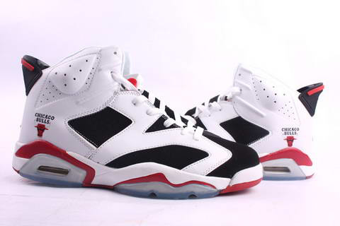 Claasic Authentic Air jordan 6 retro white black red shoes - Click Image to Close
