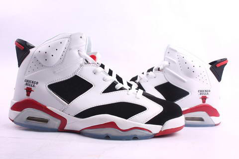 Claasic Authentic Air jordan 6 retro white black red shoes