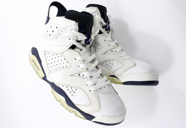 Claasic Authentic Air jordan 6 retro white midnight navy shoes