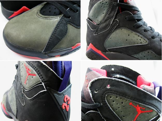 classic and popular air jordan 7 original black dark charcoal true red shoes