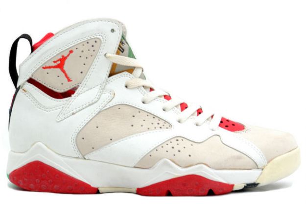 classic and popular air jordan 7 original hare air jordan white light silver true red shoes - Click Image to Close