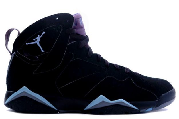 classic and popular air jordan 7 retro black chambray light graphite shoes