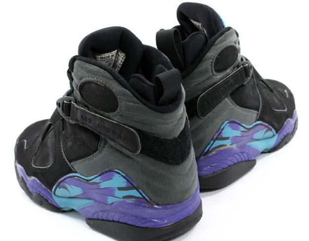 classic air jordan 8 original aquas black bright concord aqua tone shoes - Click Image to Close