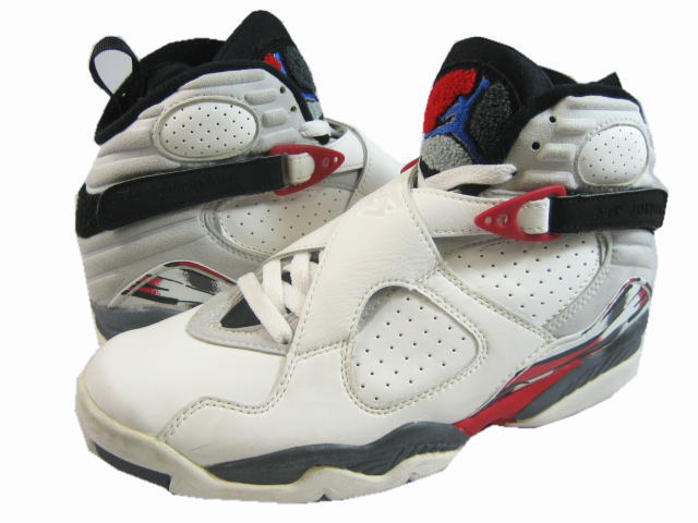 classic air jordan 8 original white black true red shoes - Click Image to Close