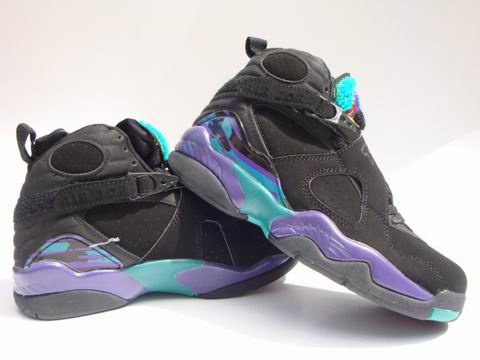 popular air jordan 8 retro black green shoes