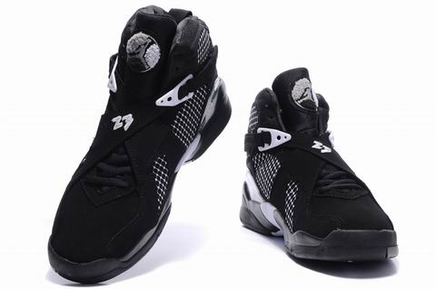 popular air jordan 8 retro black grey shoes