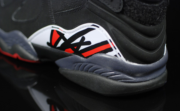 popular air jordan 8 retro playoffs black varsity red white shoes - Click Image to Close