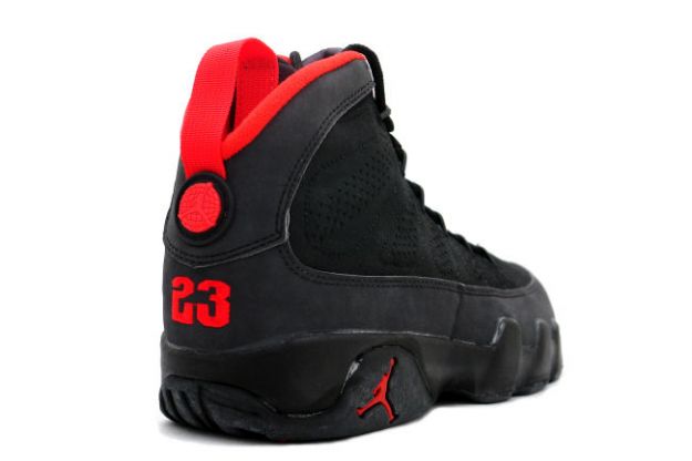 claasic air jordan 9 original black dark charcoal true red shoes - Click Image to Close