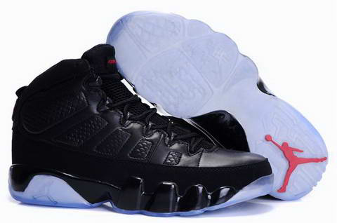 classic air jordan 9 retro all black shoes - Click Image to Close