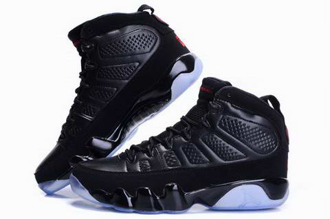 classic air jordan 9 retro all black shoes - Click Image to Close