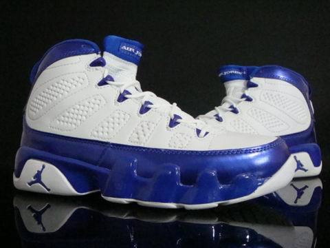 classic air jordan 9 retro white blue shoes