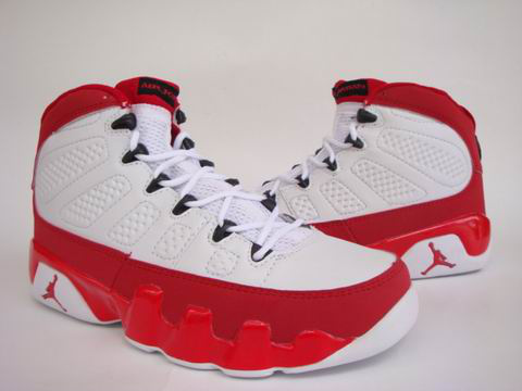 classic air jordan 9 retro white red shoes