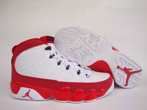 classic air jordan 9 retro white red shoes