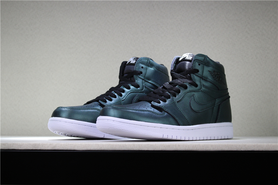 new jordans 2018 air jordan 1 high chameleon dark green black white