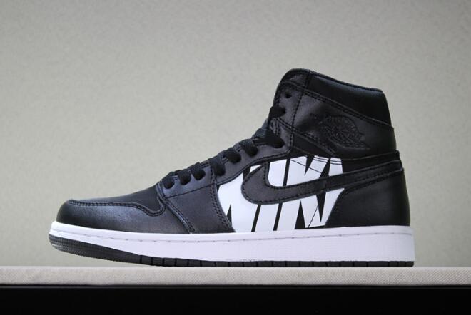 off white x air jordan 1 nike swoosh black white - Click Image to Close